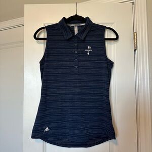Adidas Women's Navy Sleeveless Golf Polo